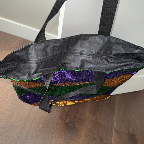 Mardi Gras Sequin Tote - Picture 2 of 4